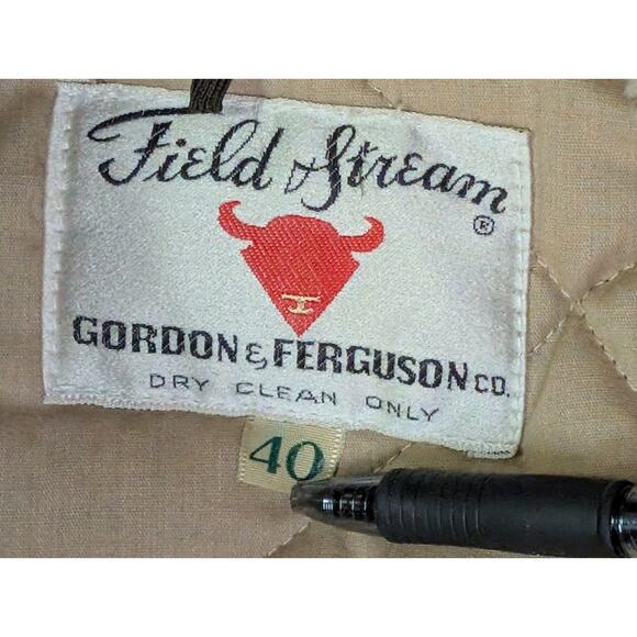 Vintage Mens Field & Stream Insulated Gordon Ferguson Chore Coat Hood Quilted 40 - Picture 3 of 16